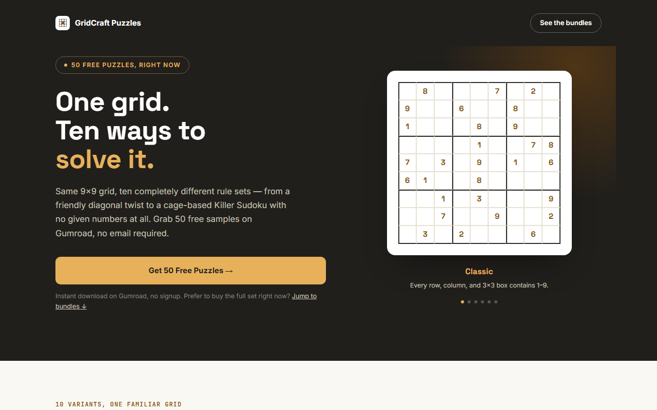 GridCraft Puzzles